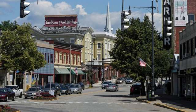 A bear was spotted attempting to make its way into a person's home in Torrington, Connecticut.
