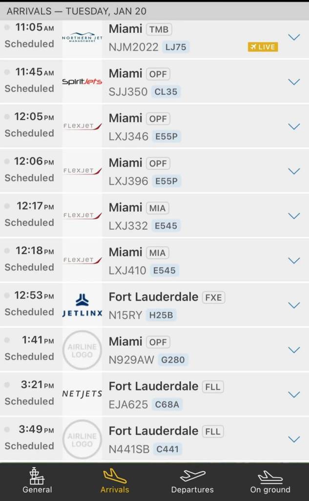 One Redditor's screenshot showed a cluster of private jets flying into Bloomington, Indiana. 