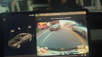 One Tesla driver had an experience that many would expect to take place in something like Grand Theft Auto 6, if it ever comes out.