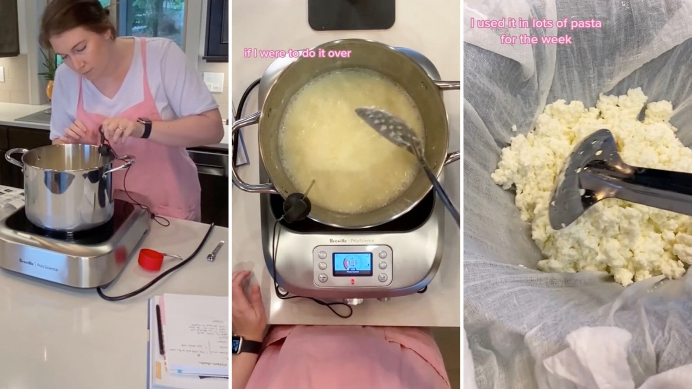One TikToker showed the world how she makes ricotta cheese with the power of induction.