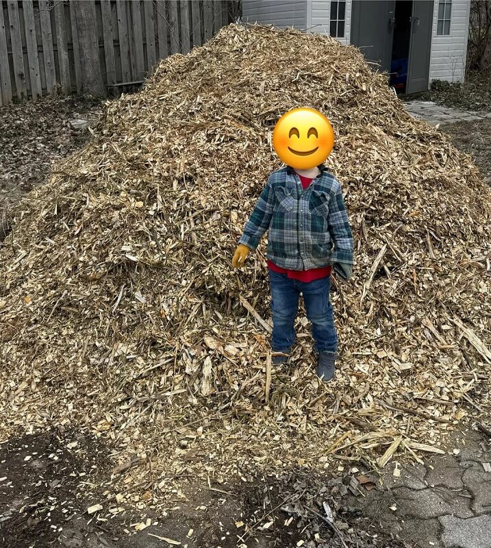 One homeowner raised concerns about a pile of wood chips they'd received, which contained remnants of an invasive honeysuckle plant.