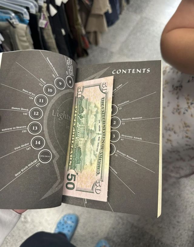 One Redditor found $50 in a secondhand book, prompting a discussion about unexpected thrift store windfalls.