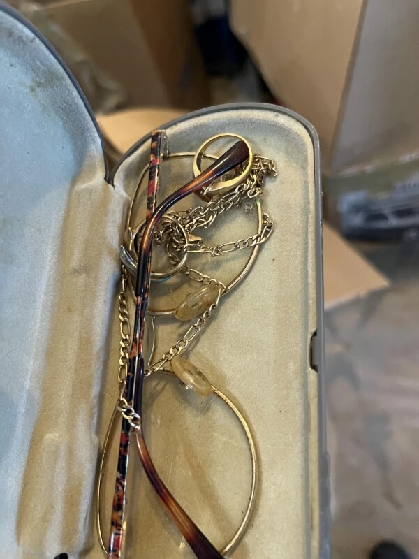 A seemingly ordinary glasses' case found at a thrift store turned into a lucrative find for one lucky shopper who struck gold.