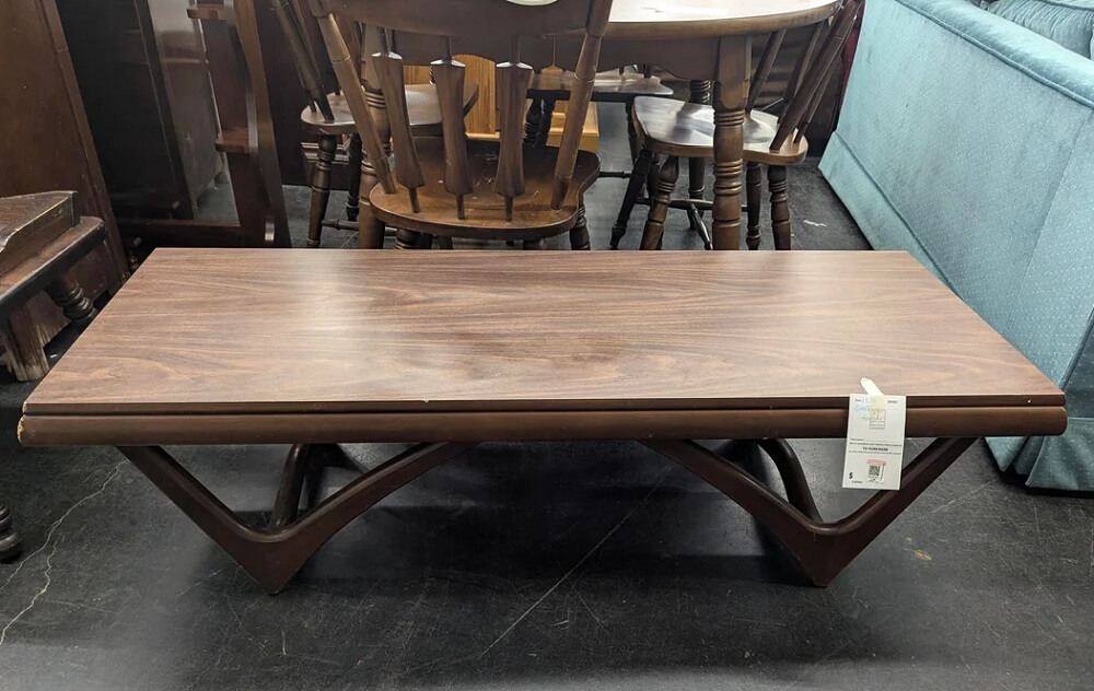 A simple trip to the thrift store resulted in an unexpectedly high-quality coffee table designed by Adrian Pearsall for a jaw-droppingly low price.