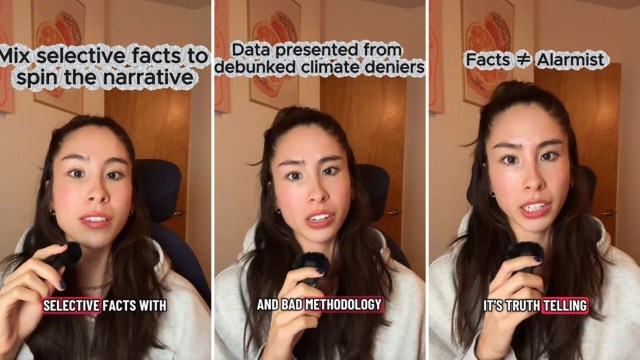 One TikToker called out a media outlet for spreading misleading claims about rising temperatures.