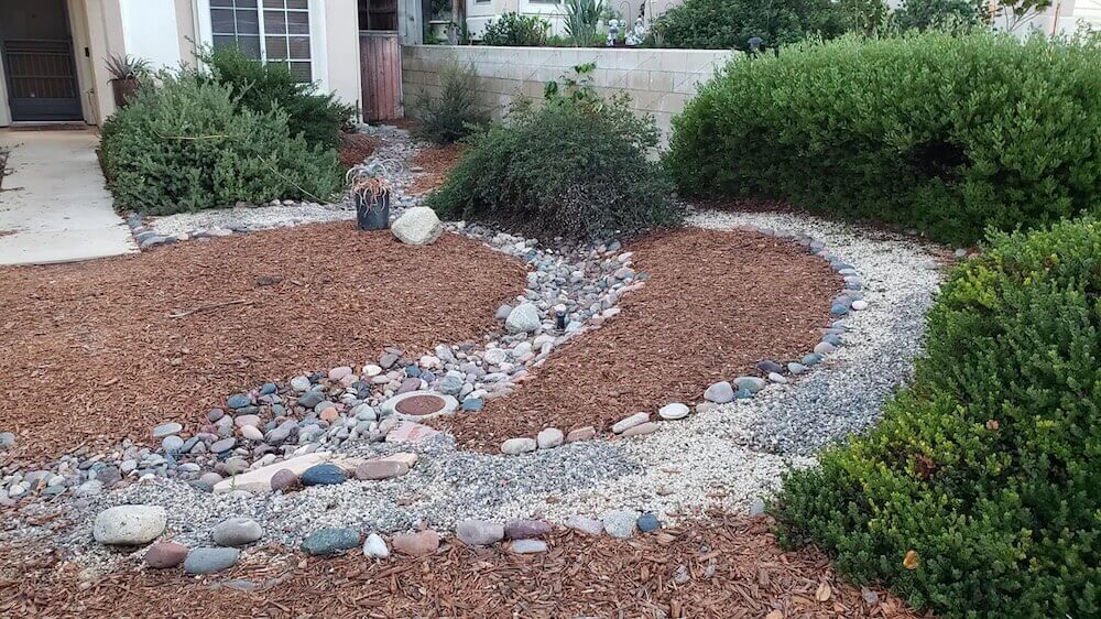 A California-based homeowner recently spotlighted their gorgeous eight-year-old dry creek bed on Reddit.