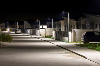 One homeowner is dealing with a literal spotlight on their life because their neighbor's security lights are poorly aimed.