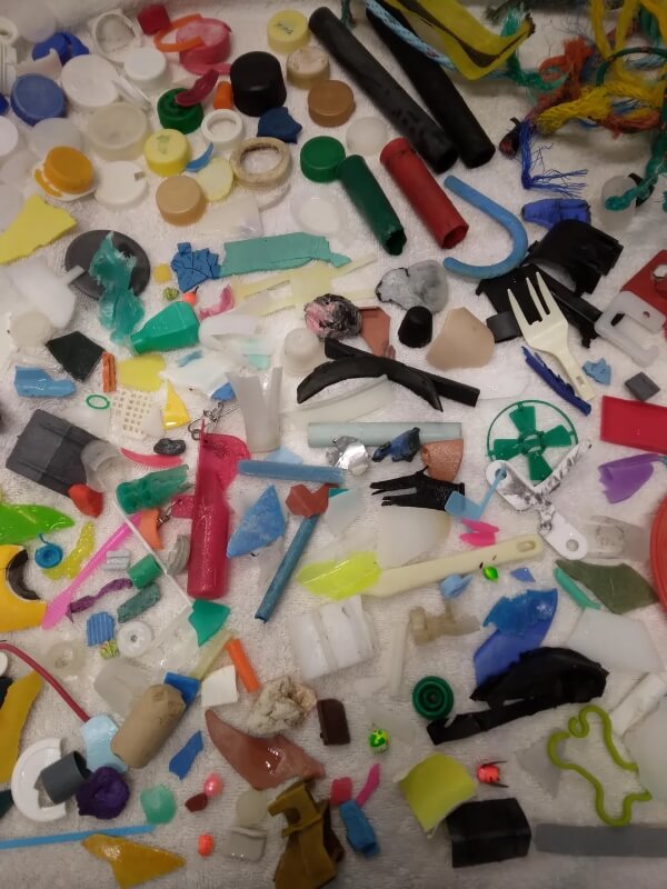 An Oregonian shared the striking collection of plastic waste they'd cleared from a beach, prompting Redditors to play 