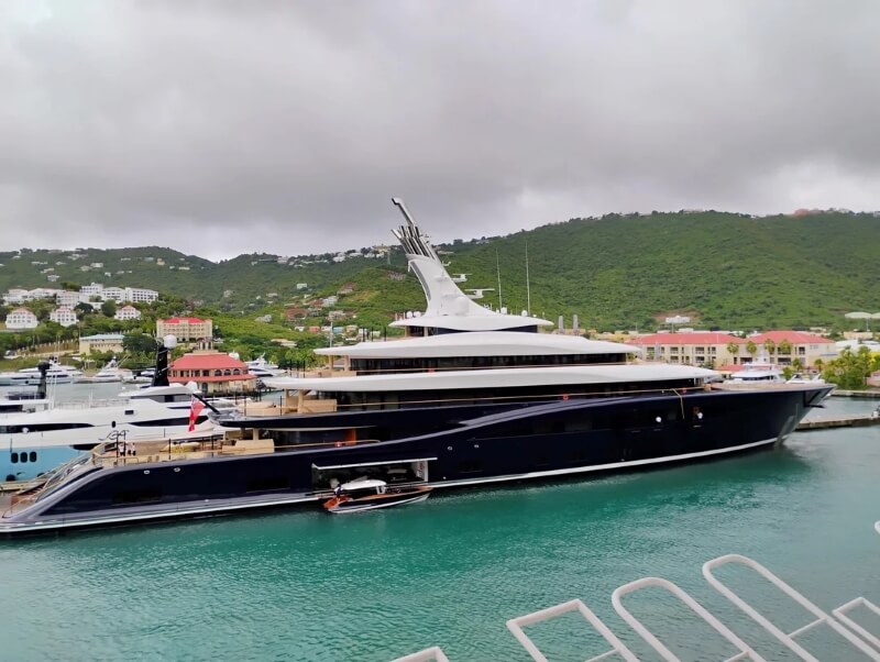 A photo of a gleaming superyacht, Breakthrough, spotted off the coast of the U.S. Virgin Islands, fueled a wave of debate across Reddit.