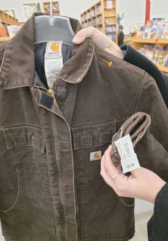 One Redditor had some serious sticker shock at their local thrift store when they saw the asking price for a secondhand Carhartt jacket.