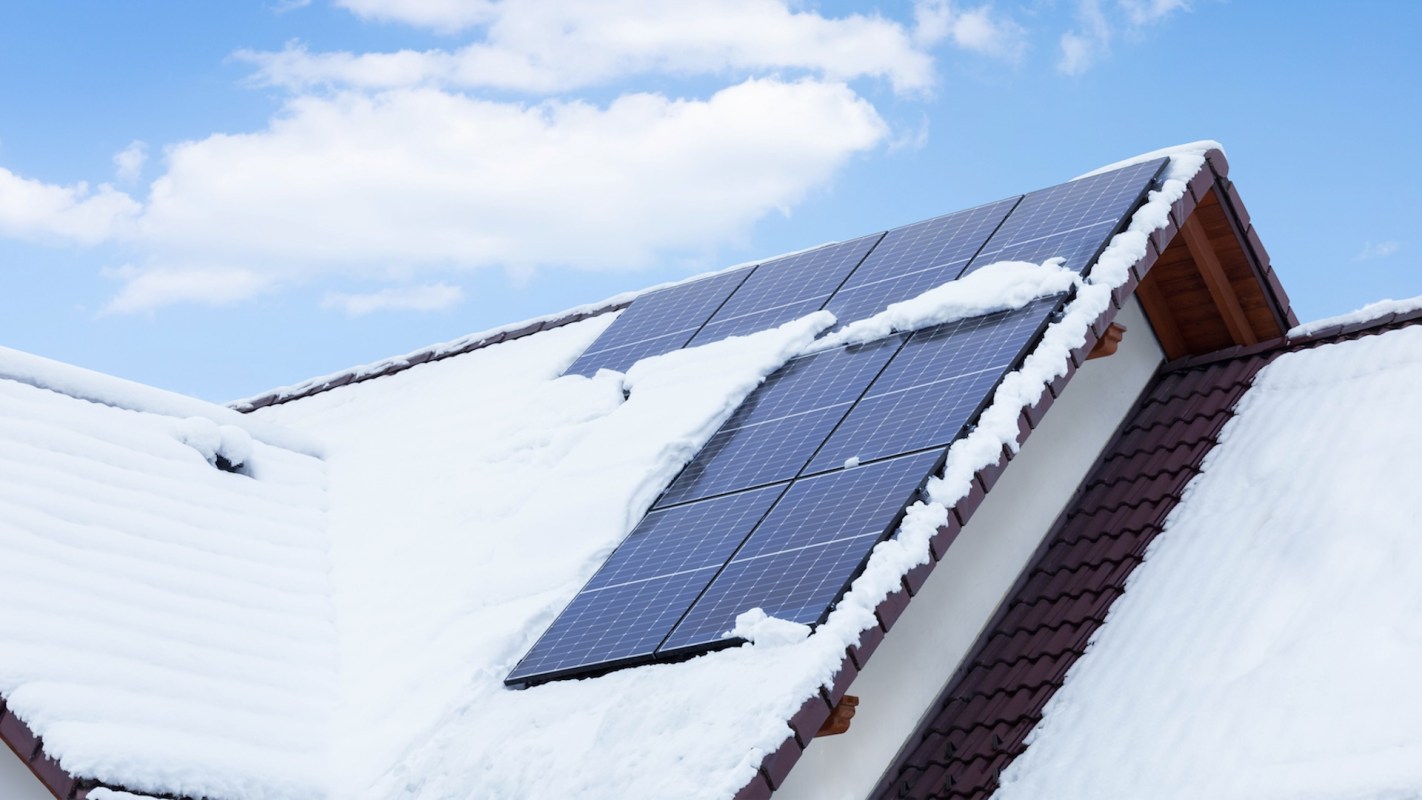 The owner of snow-covered solar panels shared a video demonstrating their power generation on a cloudy day.