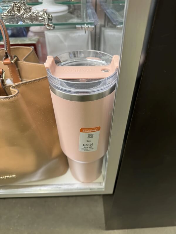 One Redditor was astounded to find a $100 price tag on a used Stanley's tumbler at a thrift store.