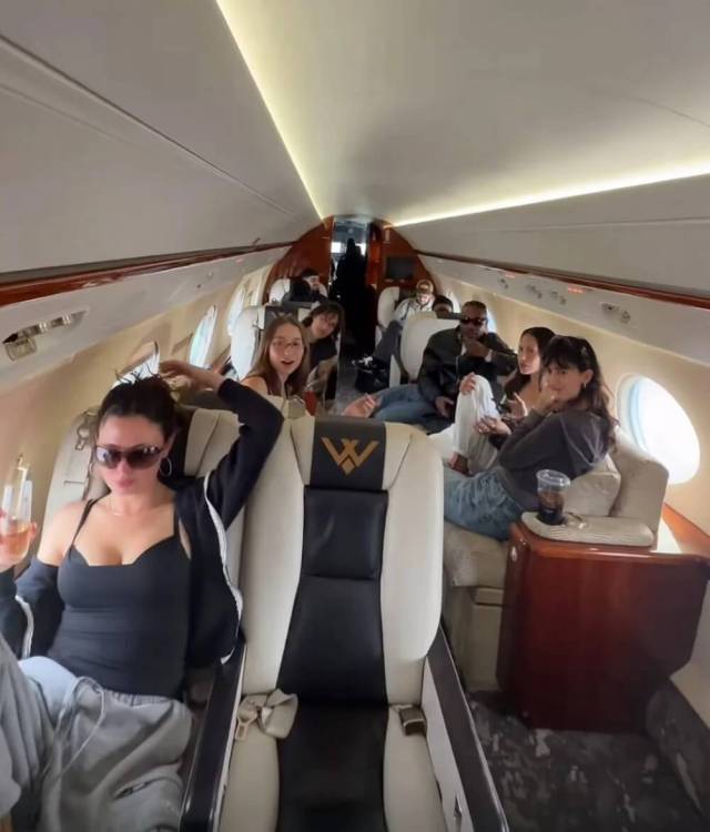 Critics of the girl group Katseye were outraged after seeing the musicians living it up aboard a private jet.