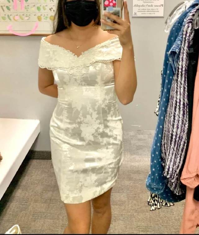 One woman discovered a stunning thrift-store wedding dress for just $4, even though she has no plans to get married.