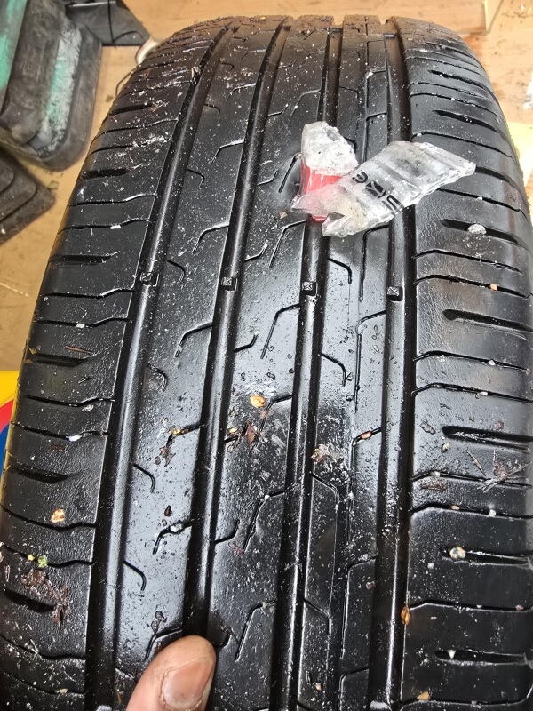 A driver was shocked to discover that a discarded disposable vape had punctured their tire, leading to a costly repair.