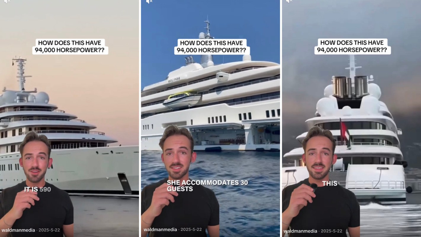 The much-maligned Azzam megayacht is a symbol of luxury and excess, according to this TikTok video.