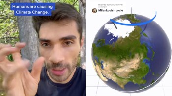 A TikToker refuted that Milankovitch cycles are evidence against human-caused warming.