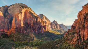 A video shared on Instagram shows a woman leaning over the railing of the trail at Zion National Park.