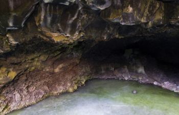 The Bandera Volcano Ice Cave in New Mexico is a stunning and rare natural phenomenon that has remained frozen for over 3,000 years.