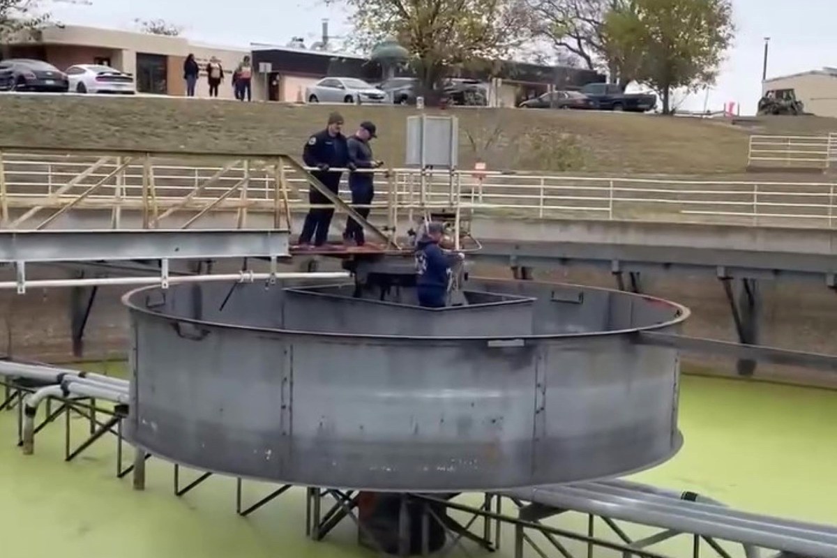 An officer with the Austin Animal Services successfully took part in a beaver rescue, helping a stranded beaver that was trapped inside a water reservoir.