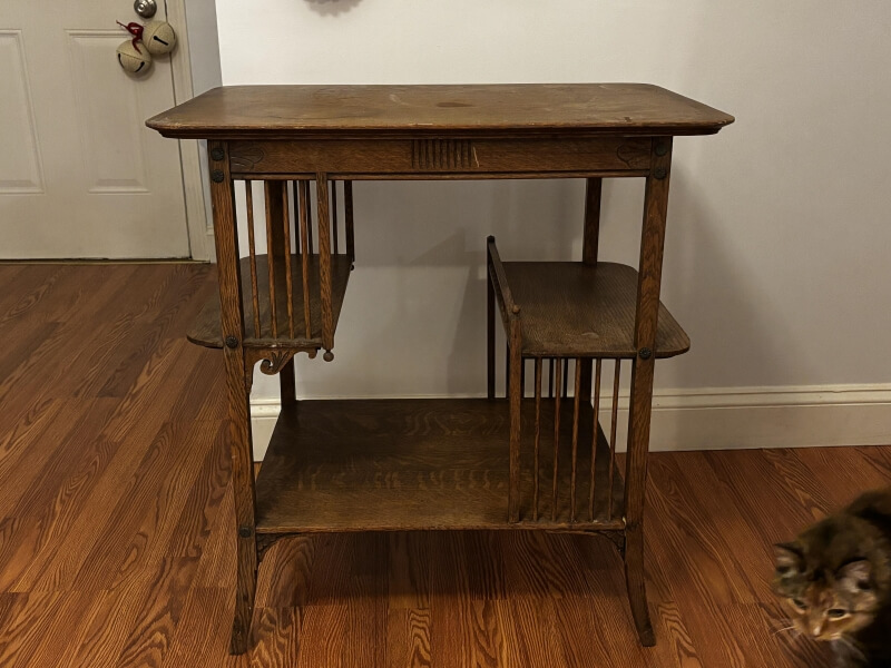 One lucky thrifter scored an antique side table for only $8 and shared their find on Reddit.