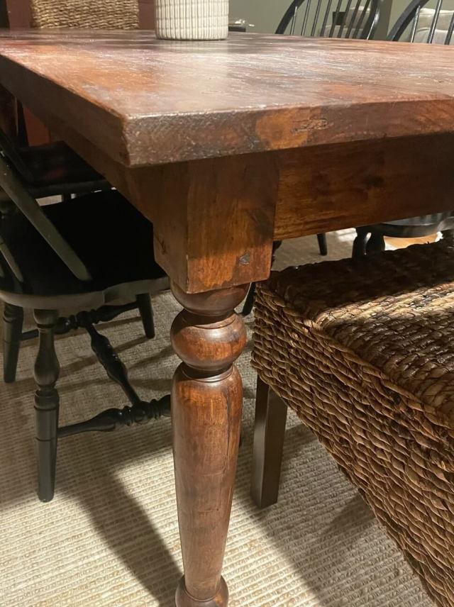 One very happy Reddit user made a post celebrating their new Crate and Barrel dining room table, which they got for free.