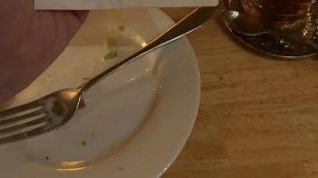 One diner was outraged to find advertisements on the napkins at a restaurant in New York City.