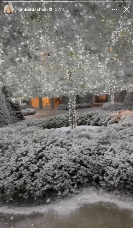 In holiday posts, Kardashian showcases sprawling decorations that transform her home into a winter spectacle.