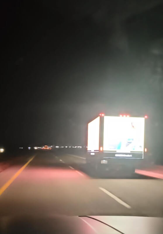 One Redditor shared a photo of a box truck that was equipped with LED screens on every side.