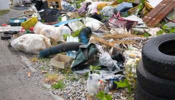 Authorities in Wolverhampton crushed the vehicle of a man apprehended for illegal dumping.