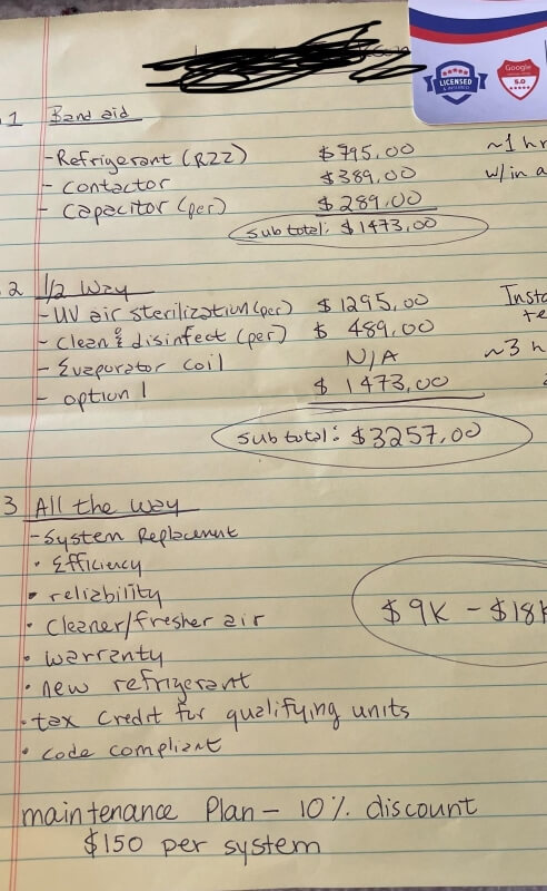 A Virginia homeowner trusted their gut when something didn't feel right with a quote for basic HVAC maintenance.