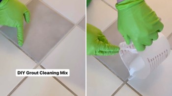 A self-confessed "clean freak" shared a video of the simple way to restore grout to its original shine using just two inexpensive ingredients.