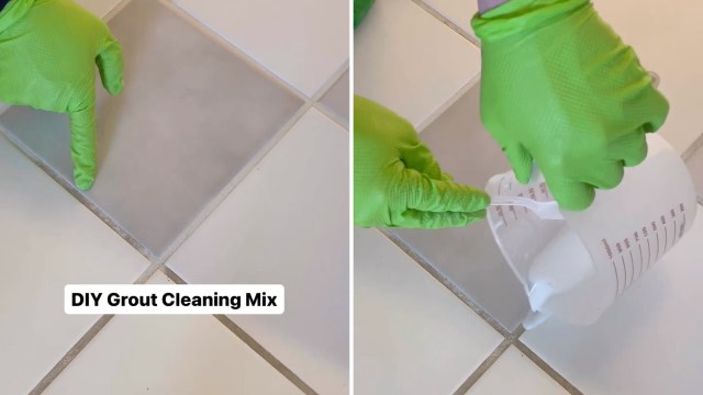 A self-confessed "clean freak" shared a video of the simple way to restore grout to its original shine using just two inexpensive ingredients.