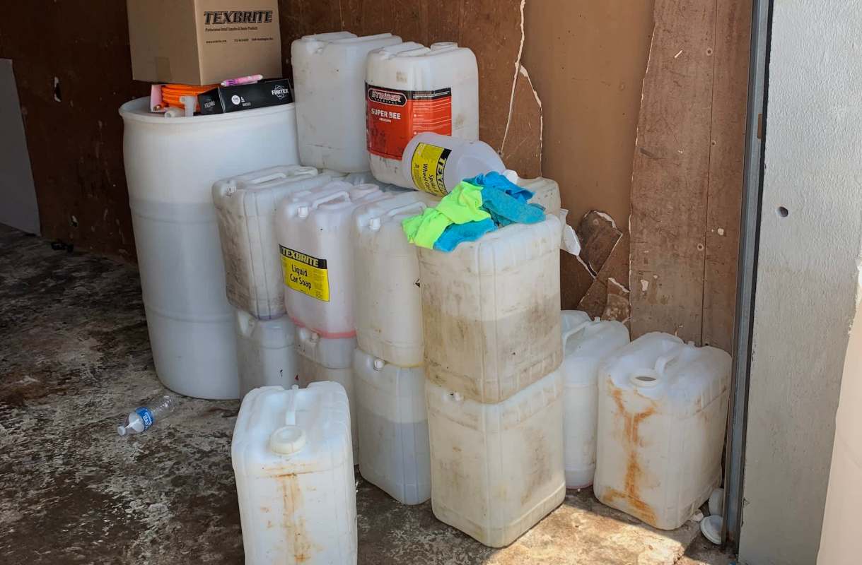 A man in Houston was recently arrested for illegally dumping flammable materials into a storm drain.