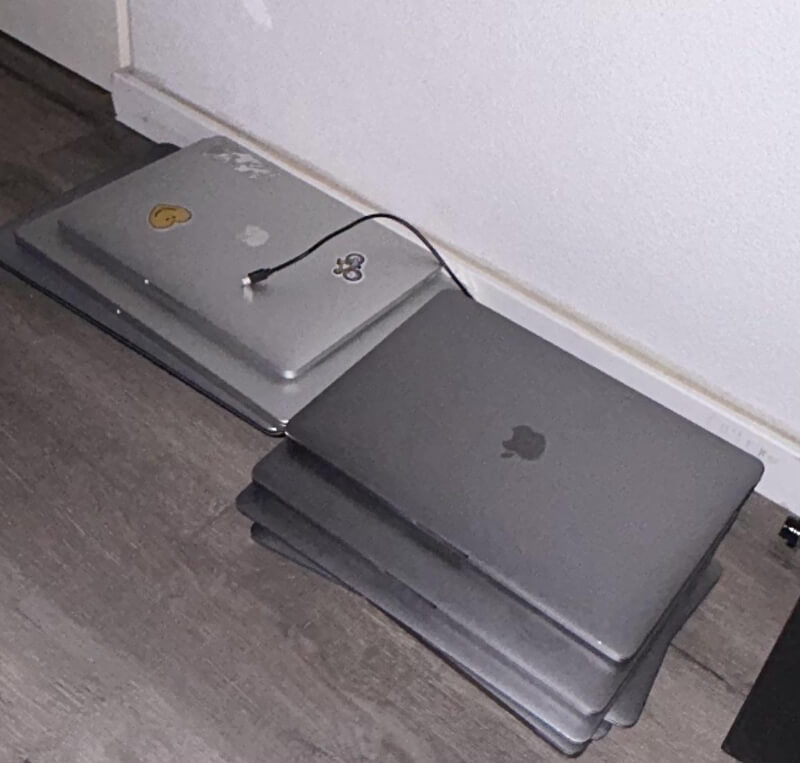 One Redditor shared photos of a shocking e-waste recycling haul, including stacks of used Apple laptops.