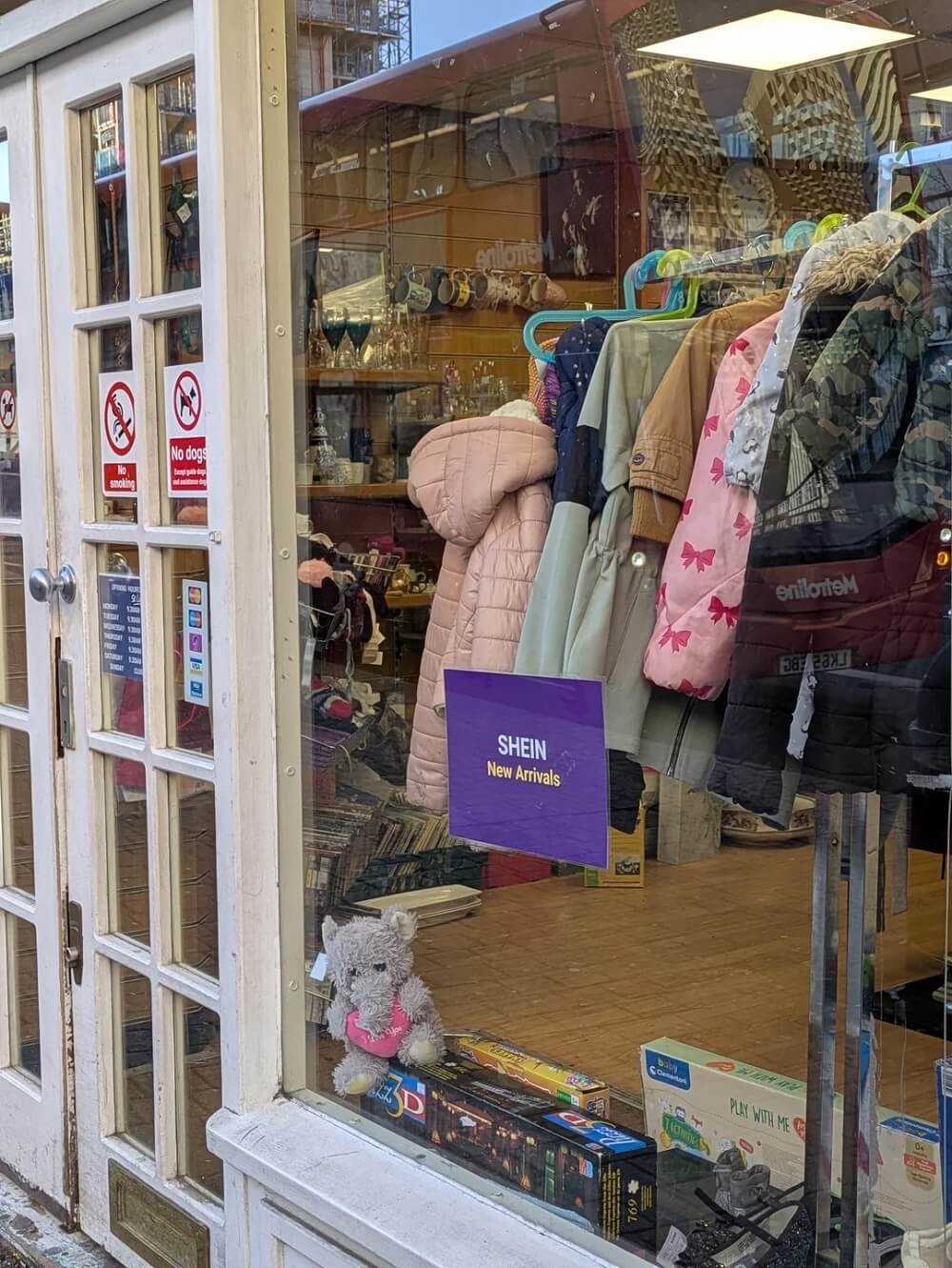 A frustrated thrifter is sparking fresh outrage online after sharing a photo that captures the problem of thrift stores' promoting fast fashion.