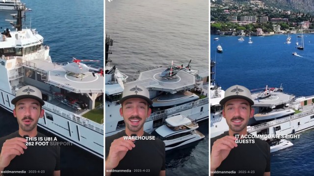 Billionaires often have support yachts to follow their already gargantuan superyachts when traveling.