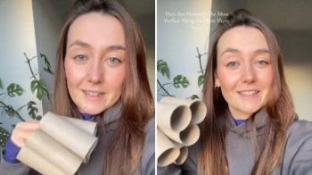 A TikTok gardener showed the perfect way to recycle old toilet paper tubes into a sweet-pea root system.