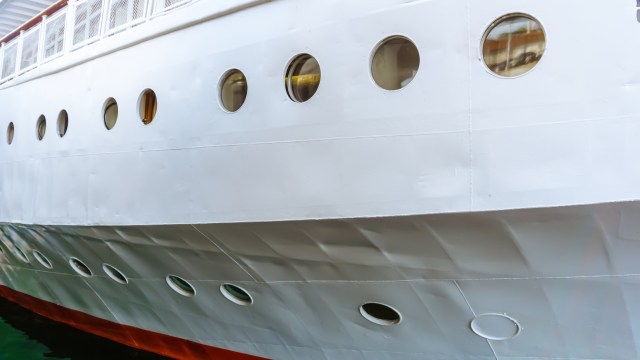 The TikTok video, posted by Paige Wooldridge, showed a gigantic boat.