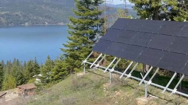 DIY solar panel system, slightly cropped.