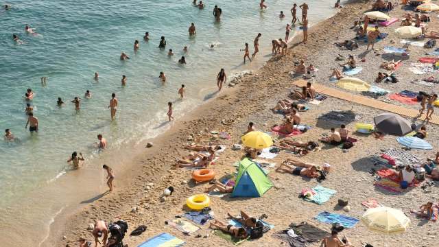 A frustrated user posted a video showing their annoyance at a boat towing a digital advertisement that distracts from what should be a relaxing day at the beach.