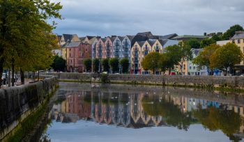Record-level rains are causing sea levels to rise and putting the Irish coastal city of Cork at risk of flooding.