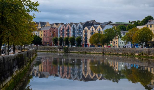 Record-level rains are causing sea levels to rise and putting the Irish coastal city of Cork at risk of flooding.