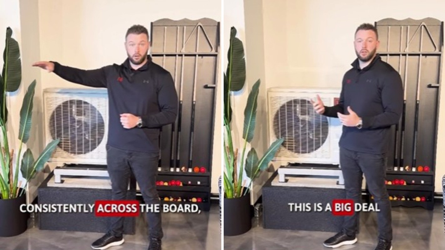 Modern heat pump HVAC systems can be smaller than traditional air conditioners while having the same efficiency, as one expert explained.