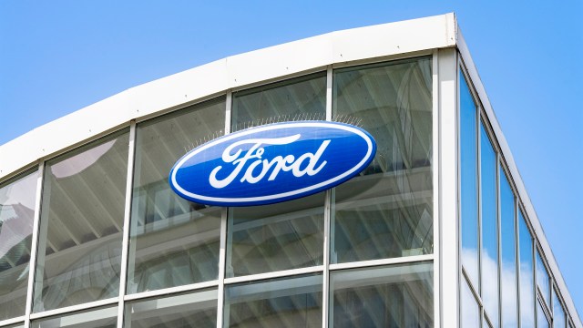 Ford logo on store.