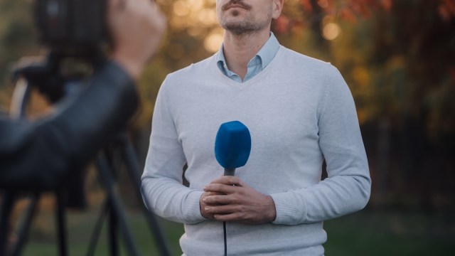 A news reporter covering the incident had a close call on camera while a woman was clawed by a bear in the foothills of Monrovia, California.