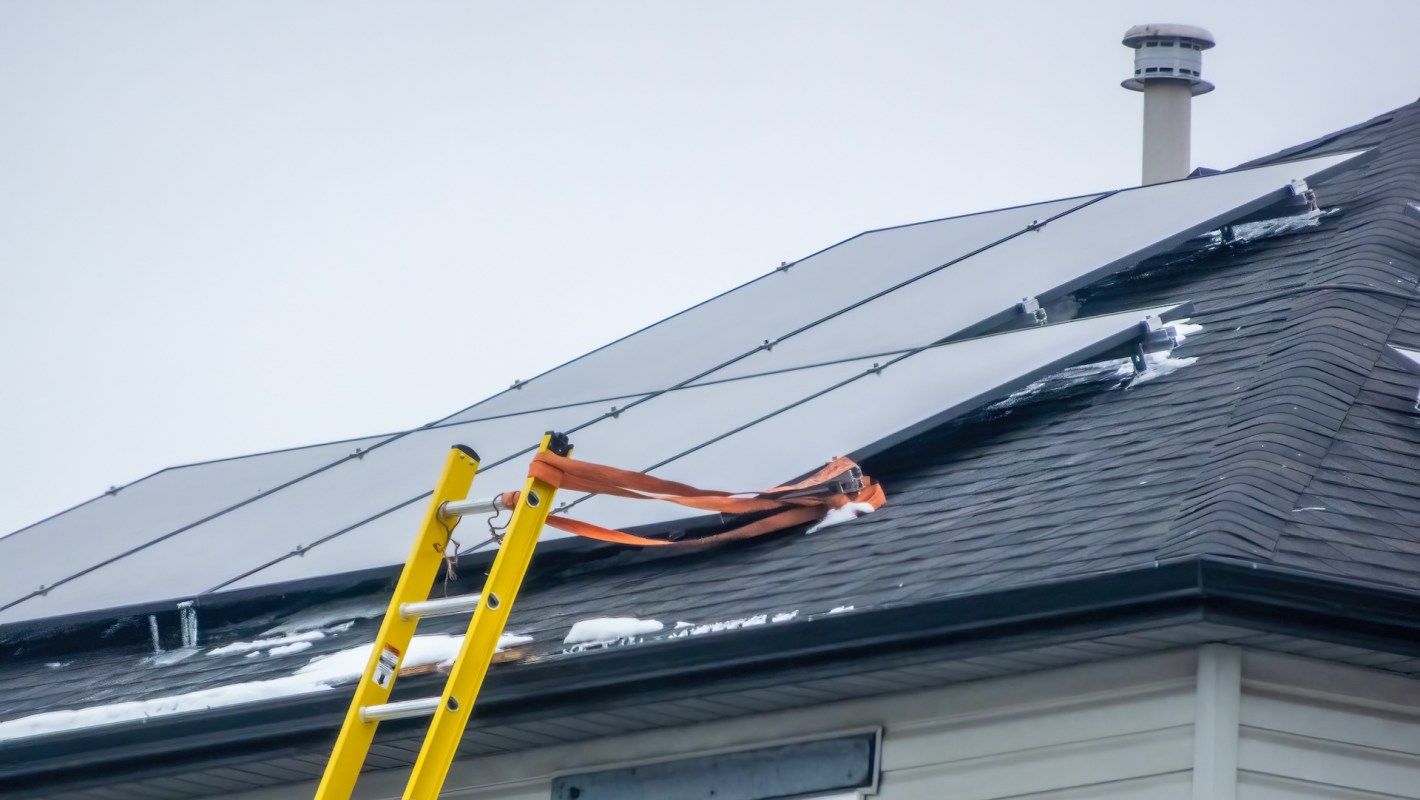 Solar panels on a home in an HOA.