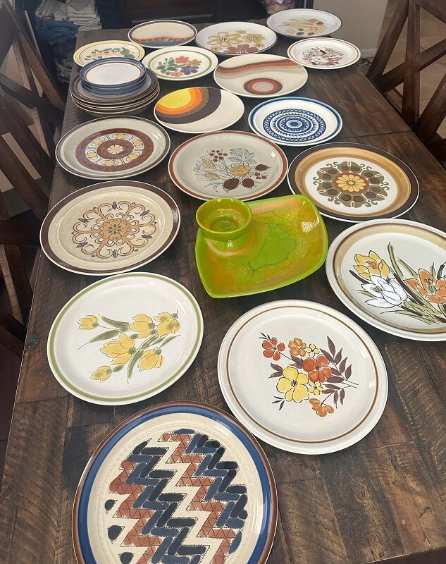 One thrifter thrilled social media users after sharing photos of their unique collection of vintage plates.