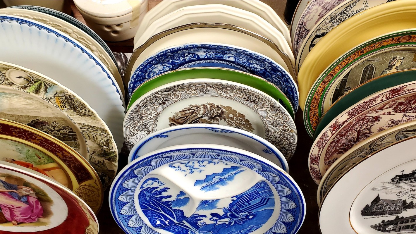 One thrifter thrilled social media users after sharing photos of their unique collection of vintage plates.