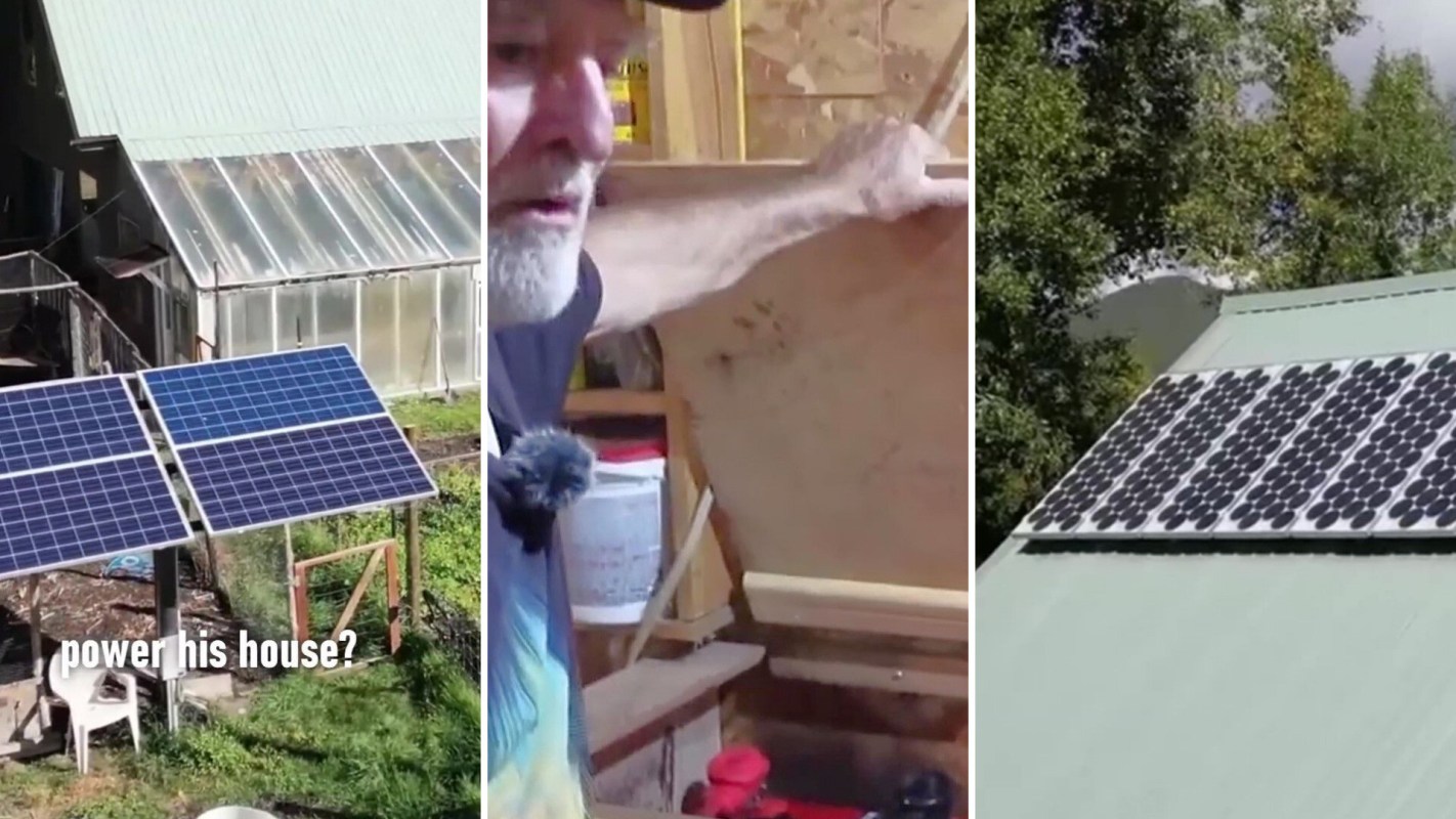 This farmer described how his solar panels keep backup batteries charged so that if the grid goes down, his property can maintain energy resilience.